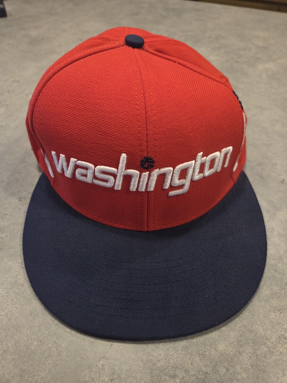 Adidas Washington Wizards NBA Fitted Hat S/M Red Navy Flat Brim Cap NewOld Stock